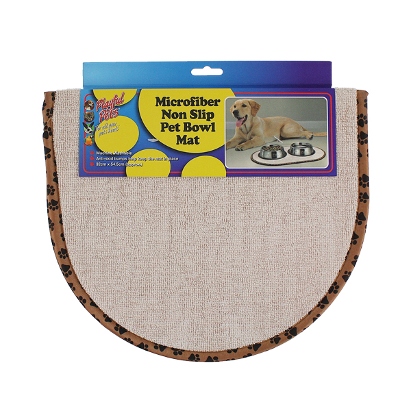MICROFIBRE PET NON SLIP FEEDING BOWL ANTI FOR CAT/KITTEN DOG/PUPPY FOOD
